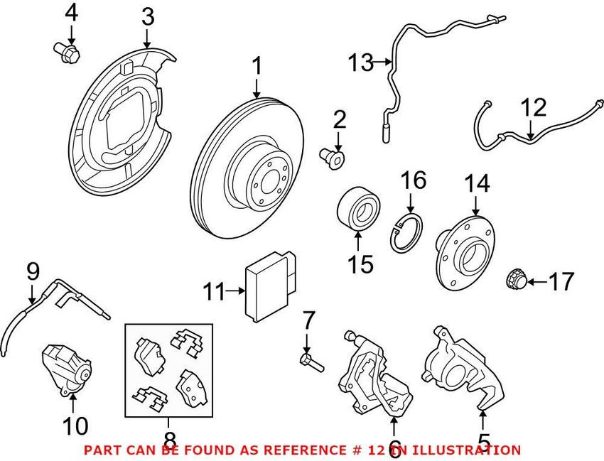 BMW Brake Hose - Rear 34206784620